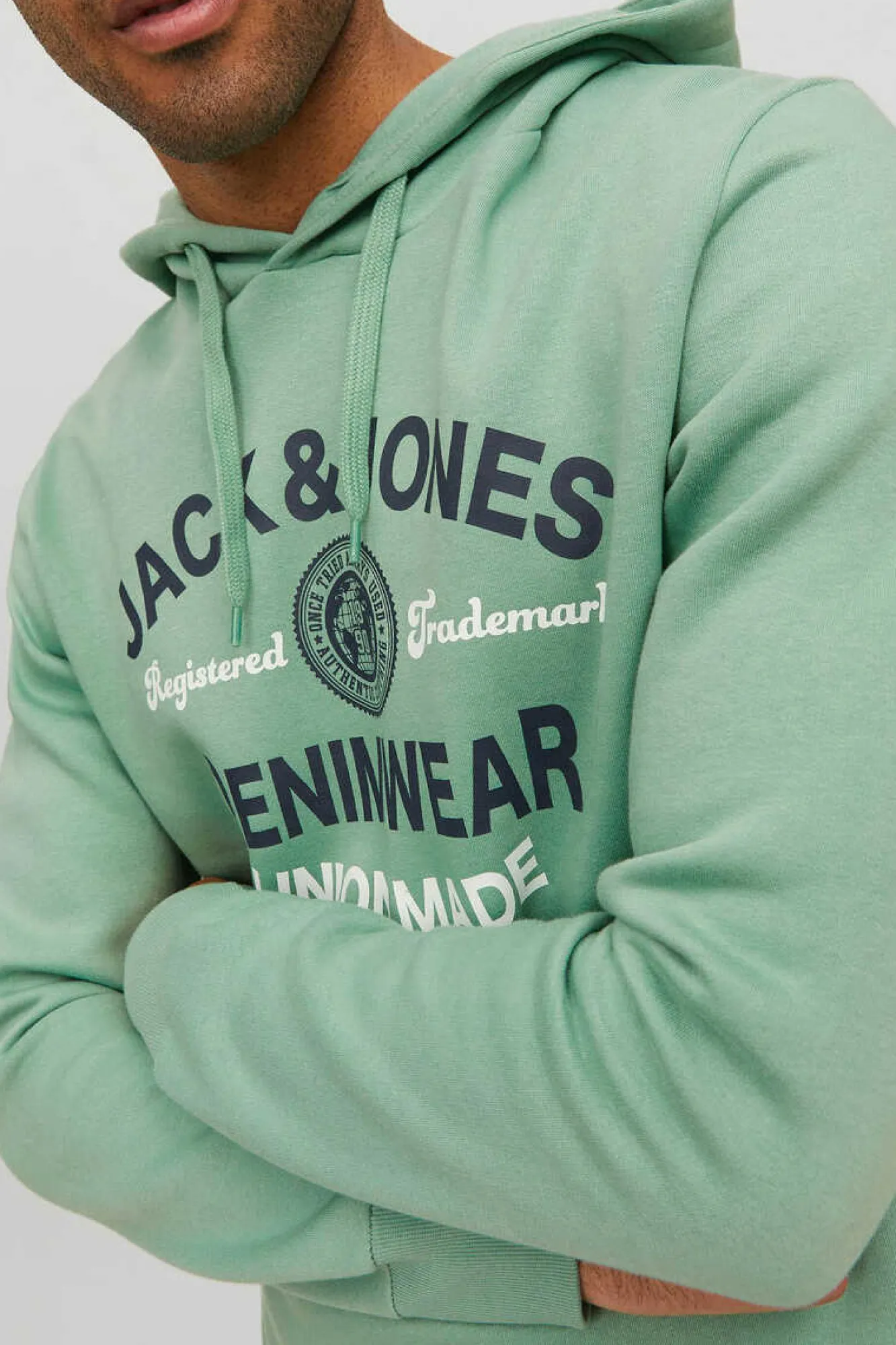 Jack & Jones Sweatshirt Com Capuz Agua Verde Outlet