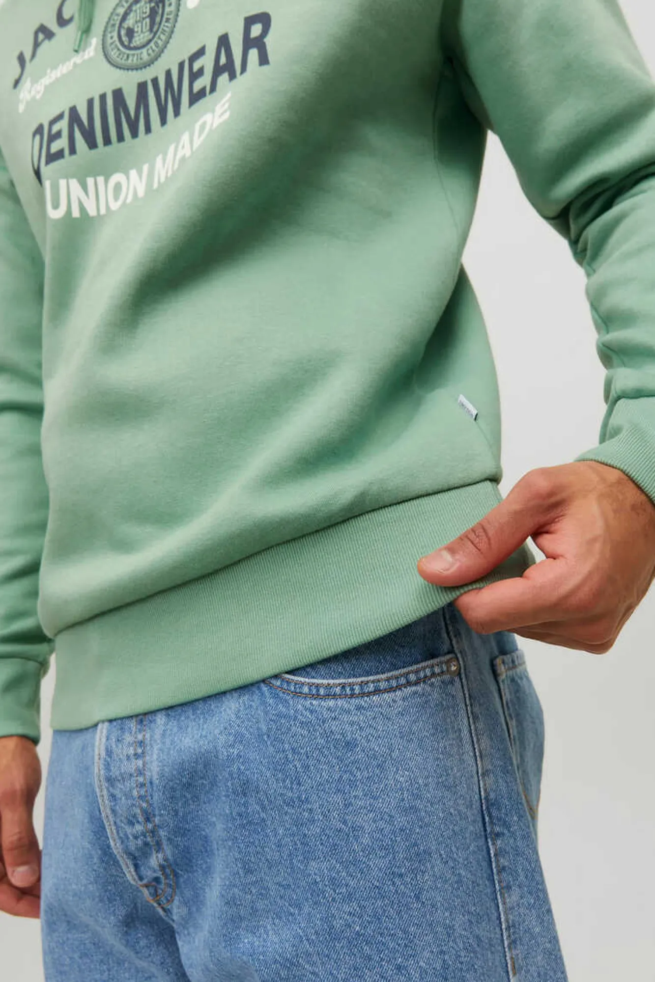 Jack & Jones Sweatshirt Com Capuz Agua Verde Outlet