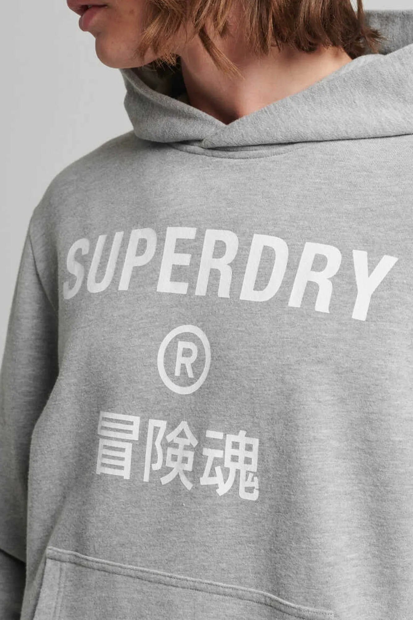 Superdry Sweatshirt Com Capuz Code Core Sport Cinza Outlet