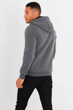 Brave Soul Sweatshirt Com Capuz E Borrego Cinza Online