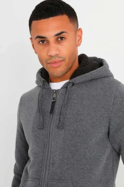 Sweatshirt Com Capuz E Borrego