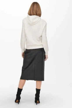 Only Sweatshirts-Sweatshirt Com Capuz E Estampado Frontal.