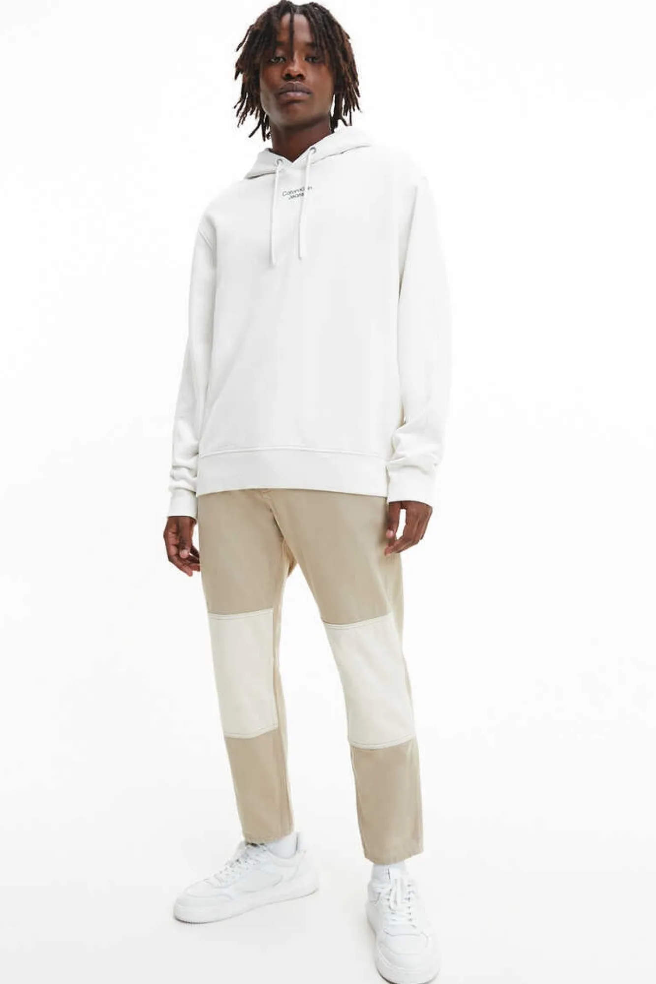 Calvin Klein Sweatshirt Com Capuz Homem Branco Sale