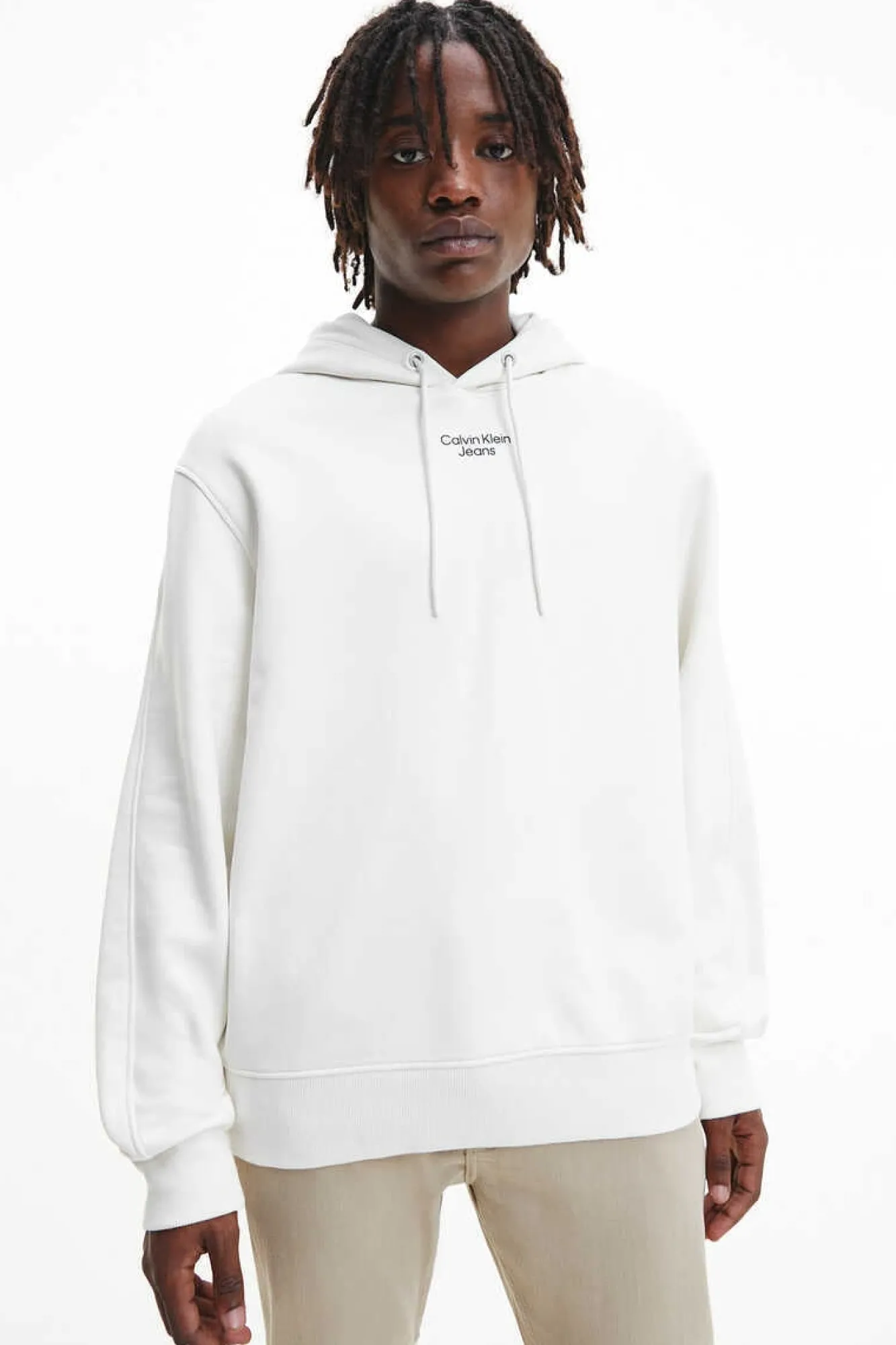 Calvin Klein Sweatshirt Com Capuz Homem Branco Sale