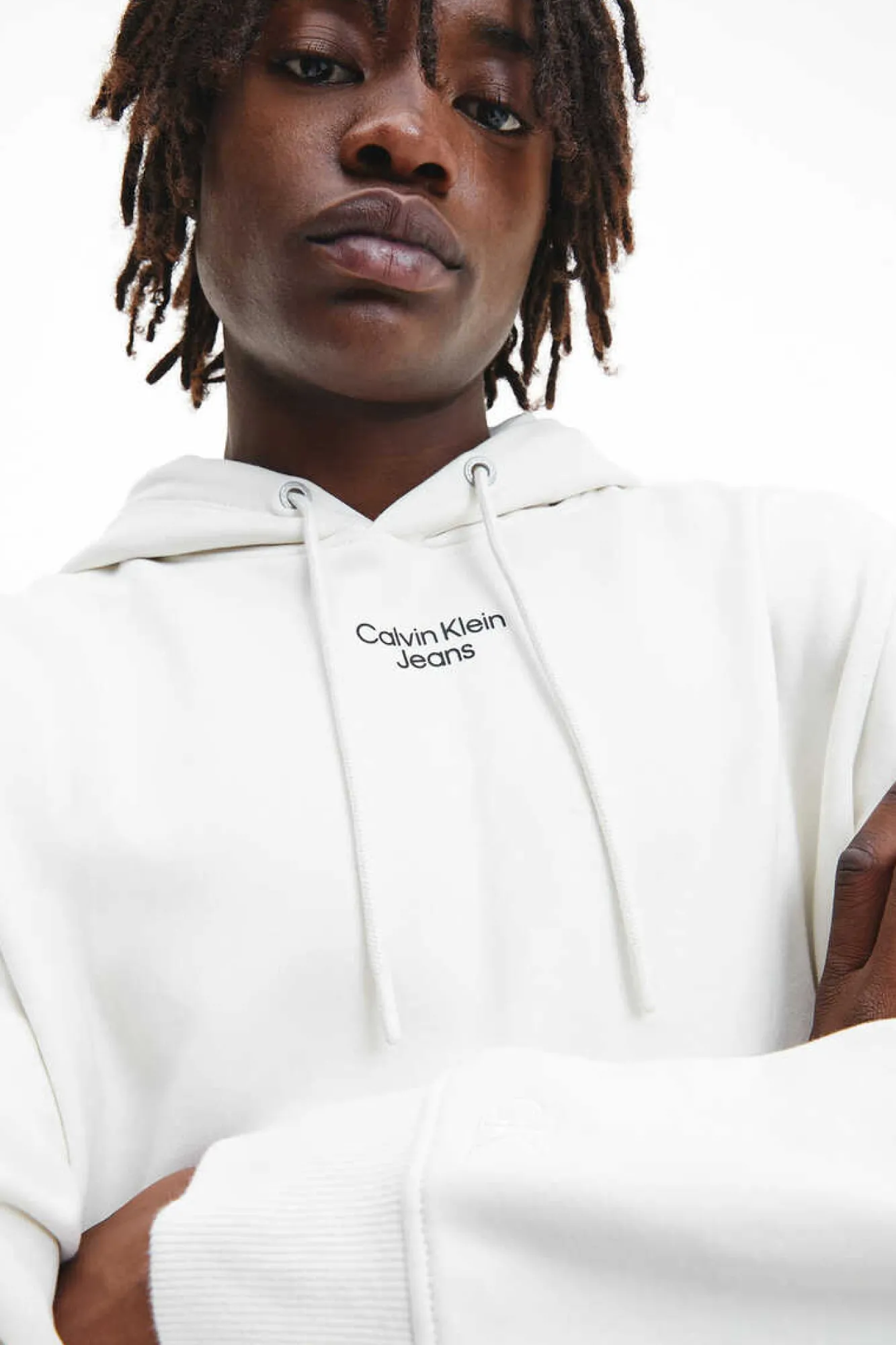 Calvin Klein Sweatshirt Com Capuz Homem Branco Sale