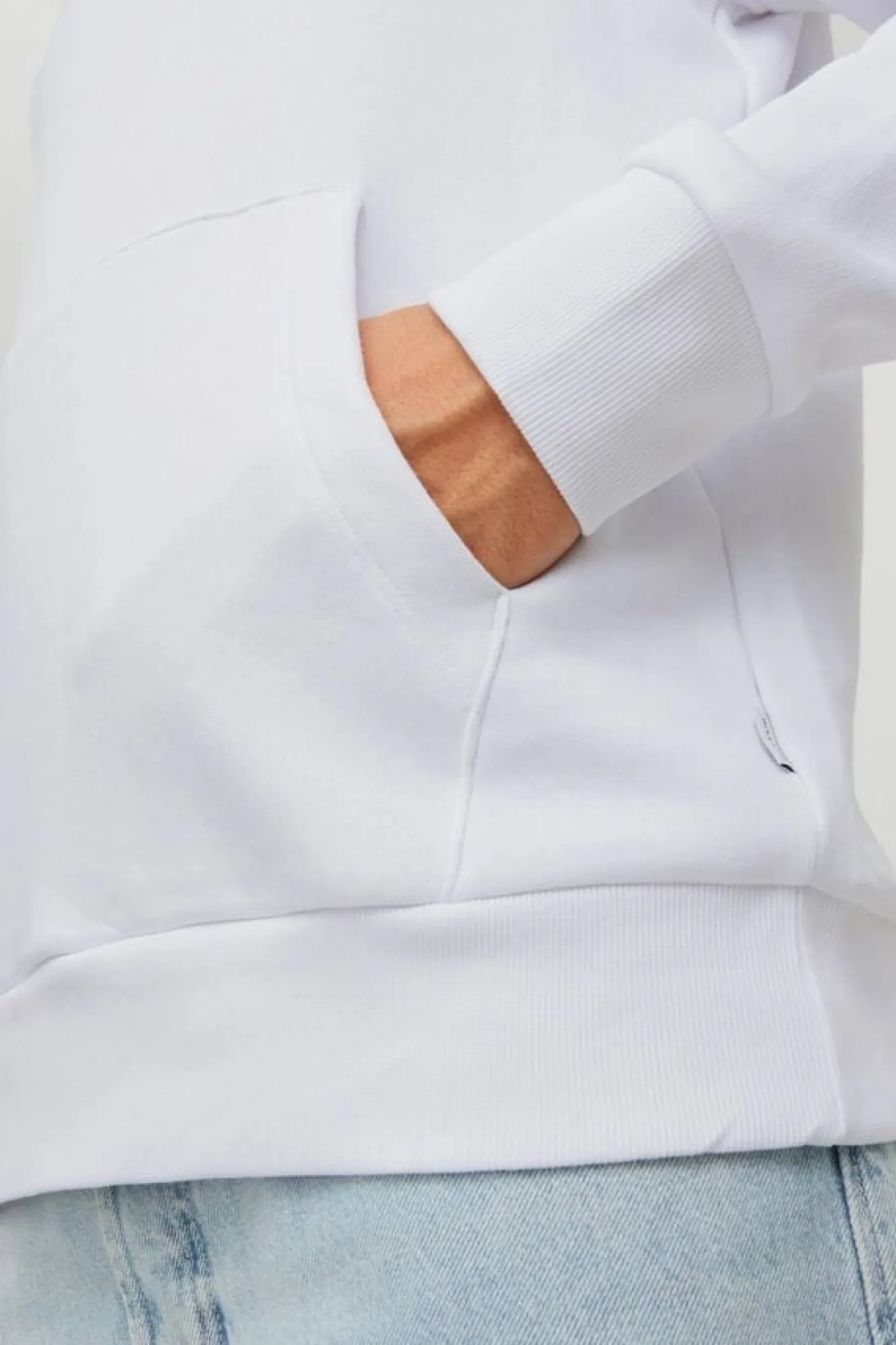 Jack & Jones Sweatshirt Com Capuz Logo Branco Hot