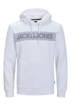 Jack & Jones Sweatshirt Com Capuz Logo Branco Hot