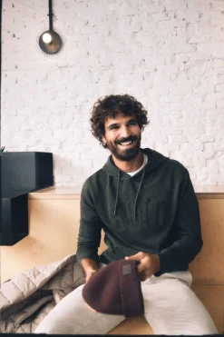 Ooto Sweatshirt Com Capuz Logo Grande Verde