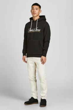 Jack & Jones Sweatshirt Com Capuz Logo Preto Discount