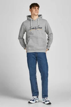 Jack & Jones Sweatshirt Com Capuz Logo Cinzento Outlet