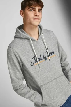 Jack & Jones Sweatshirt Com Capuz Logo Cinzento Outlet