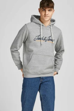 Jack & Jones Sweatshirt Com Capuz Logo Cinzento Outlet