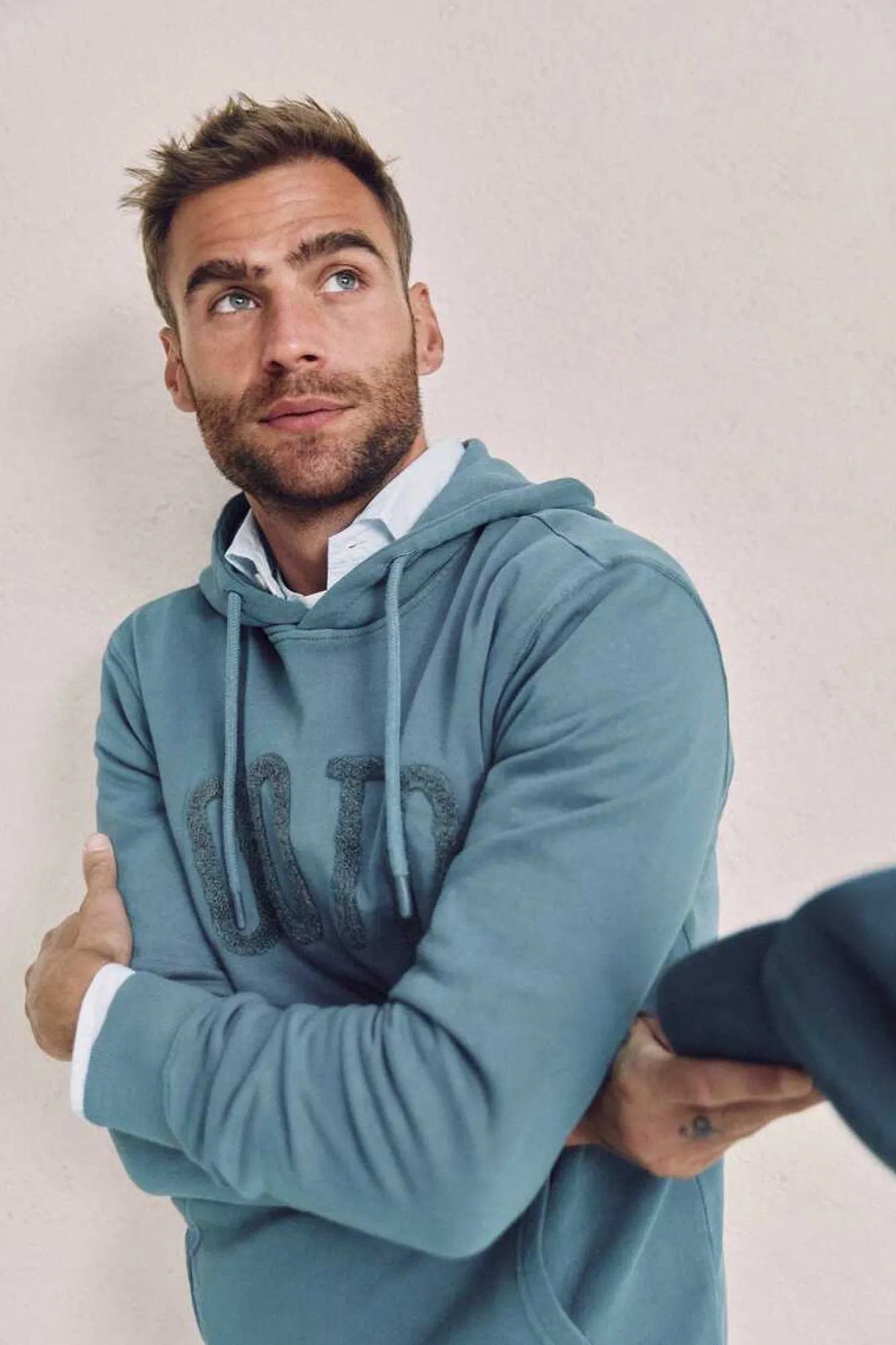 Ooto Sweatshirt Com Capuz Logo Grande Azul New