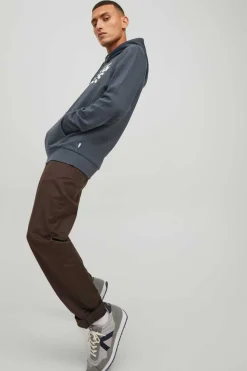 Jack & Jones Sweatshirt Com Capuz Logo Azulado Hot