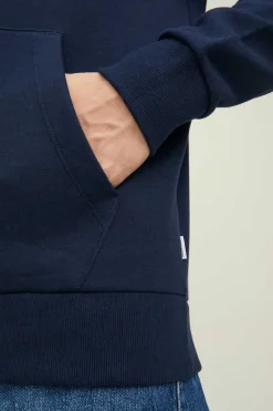 Jack & Jones Sweatshirt Com Capuz Logo Marinho New