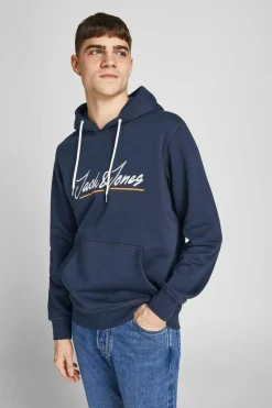 Jack & Jones Sweatshirt Com Capuz Logo Azul Online