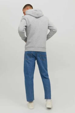 Jack & Jones Sweatshirt Com Capuz Logo Cinza Sale