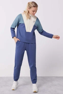 Dash and Stars Sweatshirts-Sweatshirt Com Fecho-Eclair De Algodao Tricolor