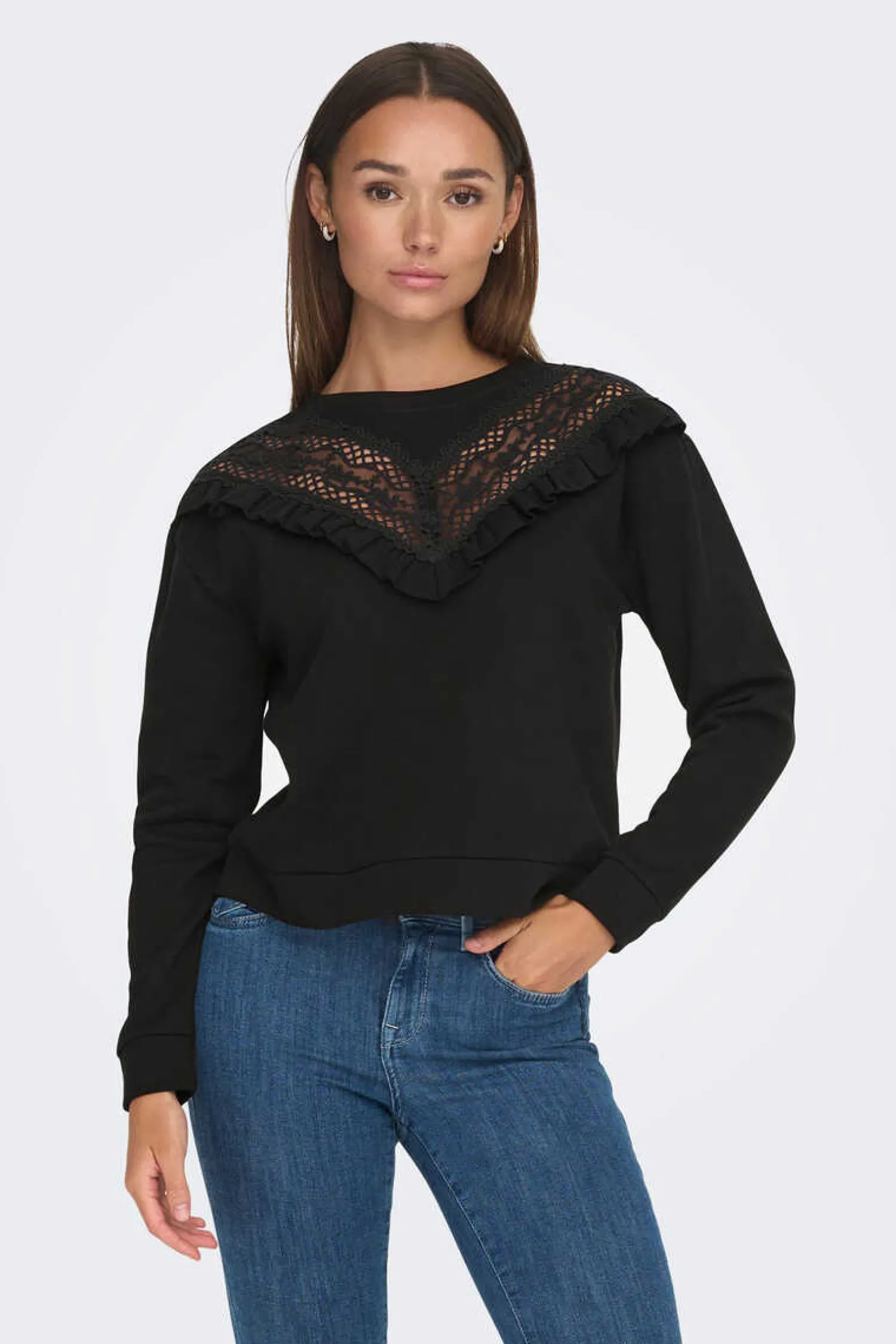 JDY Sweatshirts-Sweatshirt Com Folhos