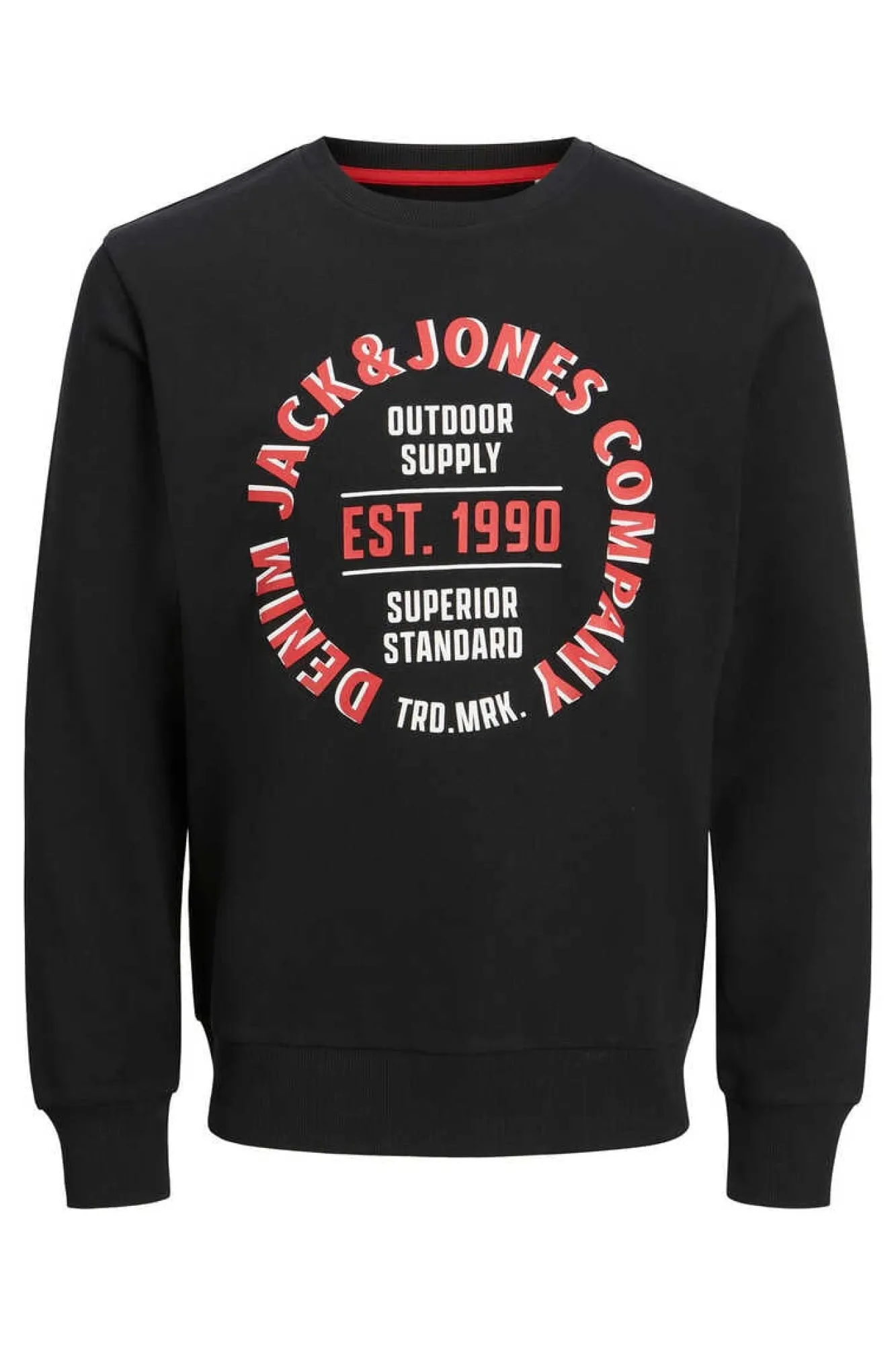 Jack & Jones Sweatshirt Com Gola Redonda Preto Hot