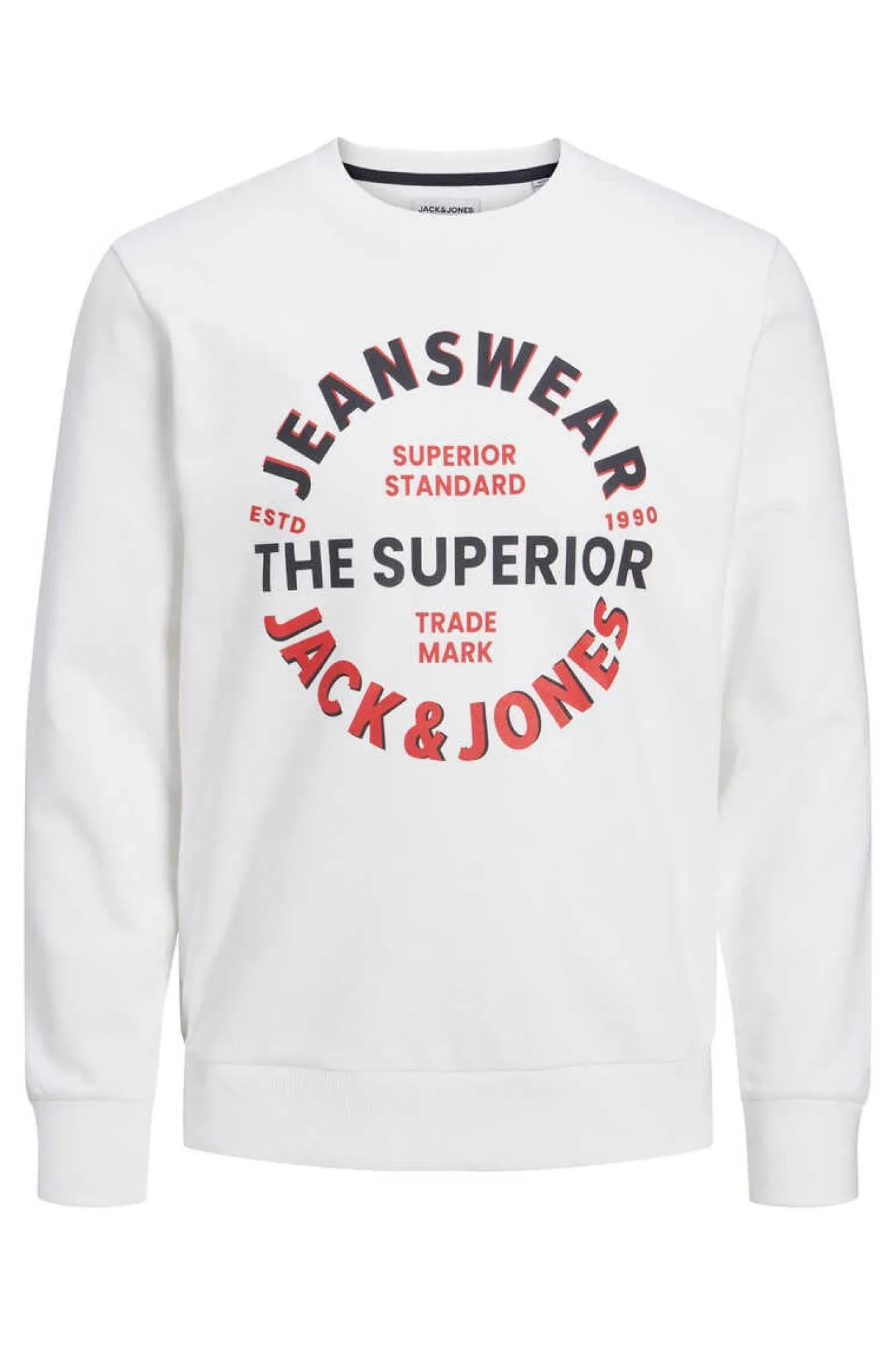 Jack & Jones Sweatshirt Com Gola Redonda Branco Outlet