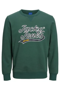 Jack & Jones Sweatshirt Com Gola Redonda Verde Best