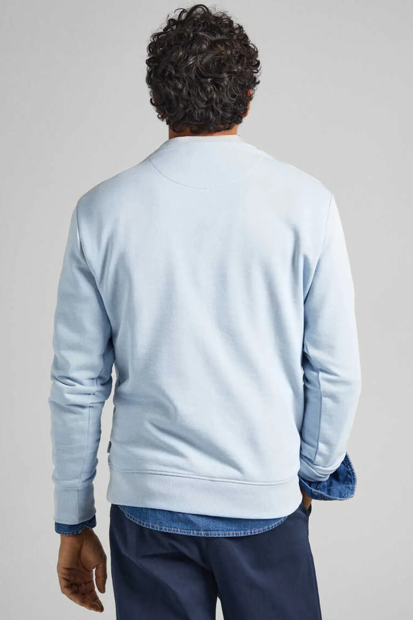 Pepe Jeans Sweatshirt Com Logo No Centro Azul Sale