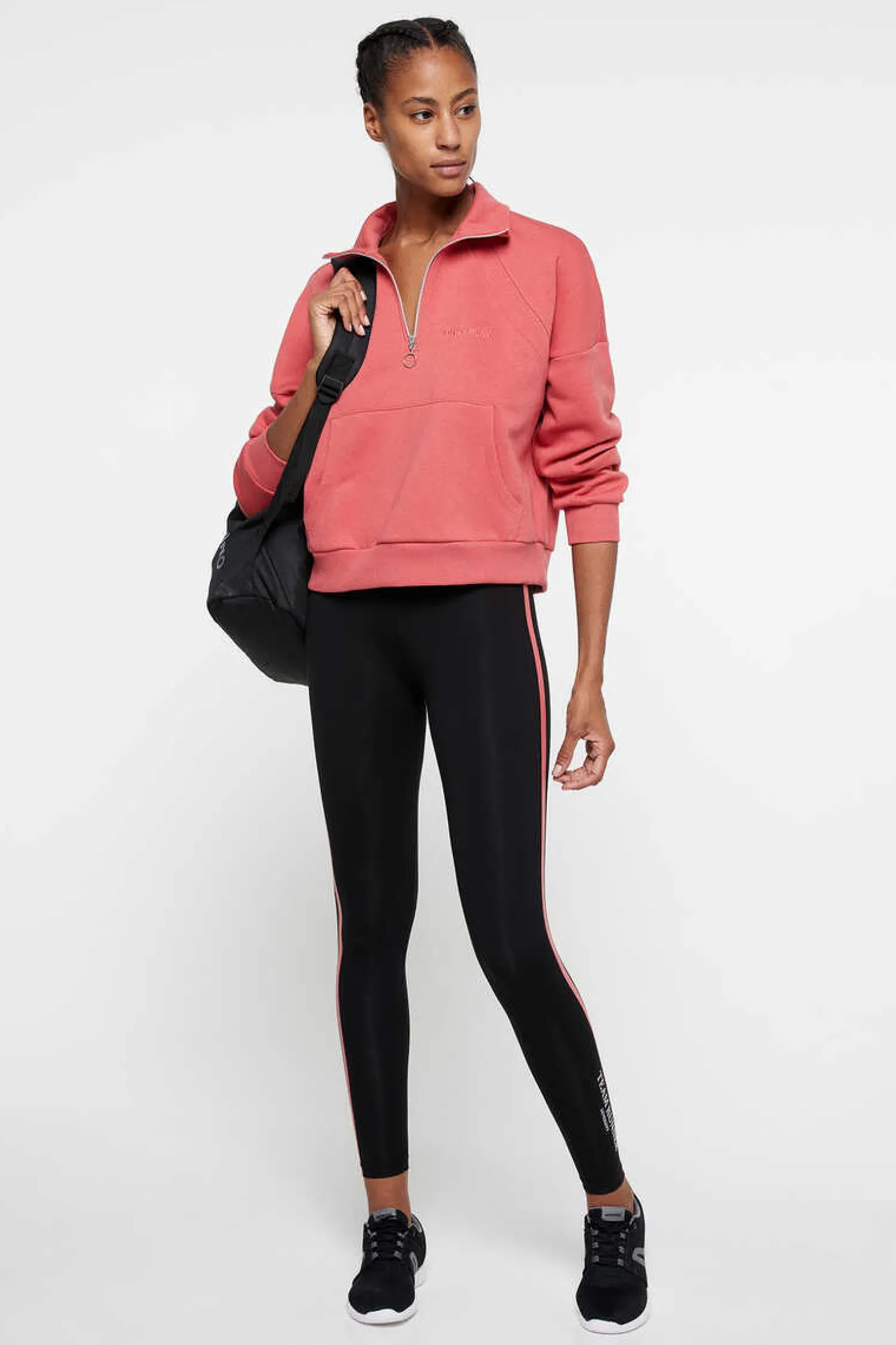 Only Play Sweatshirts-Sweatshirt Cropped Com Gola Alta