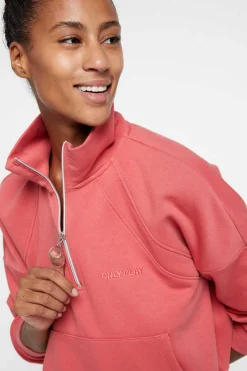 Only Play Sweatshirts-Sweatshirt Cropped Com Gola Alta