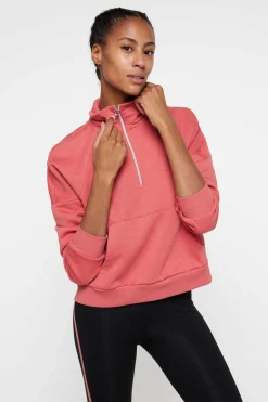 Only Play Sweatshirts-Sweatshirt Cropped Com Gola Alta