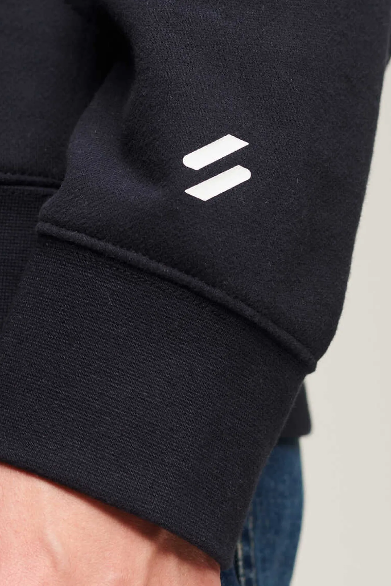 Superdry Sweatshirt De Corte Folgado Com Capuz E Fecho-Eclair Sportswear Marinho Clearance