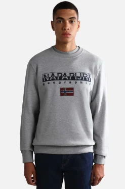 Napapijri Sweatshirt De Decote Redondo Aias Cinzento Clearance