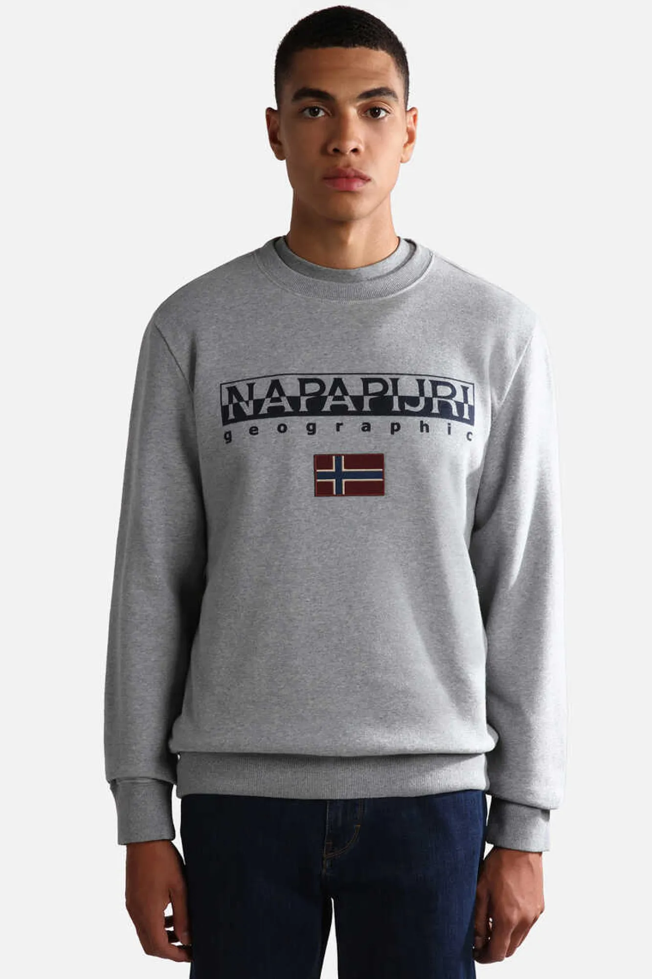 Napapijri Sweatshirt De Decote Redondo Aias Cinzento Clearance