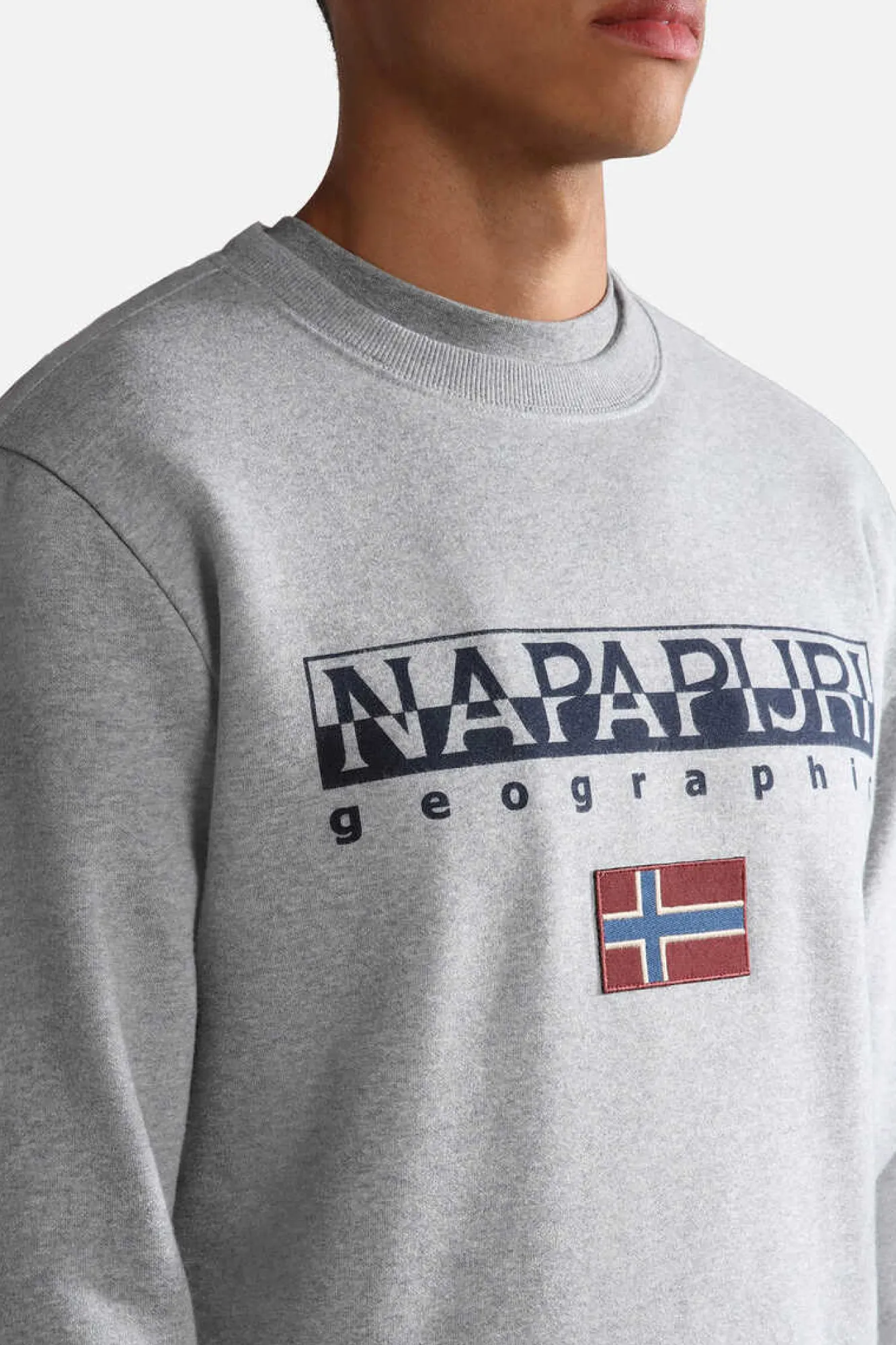 Napapijri Sweatshirt De Decote Redondo Aias Cinzento Clearance