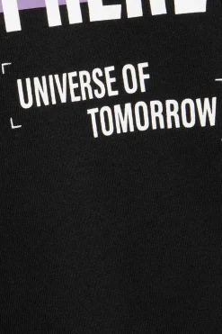 Jack & Jones Sweatshirt De Gola Redonda Print Universo Preto Discount