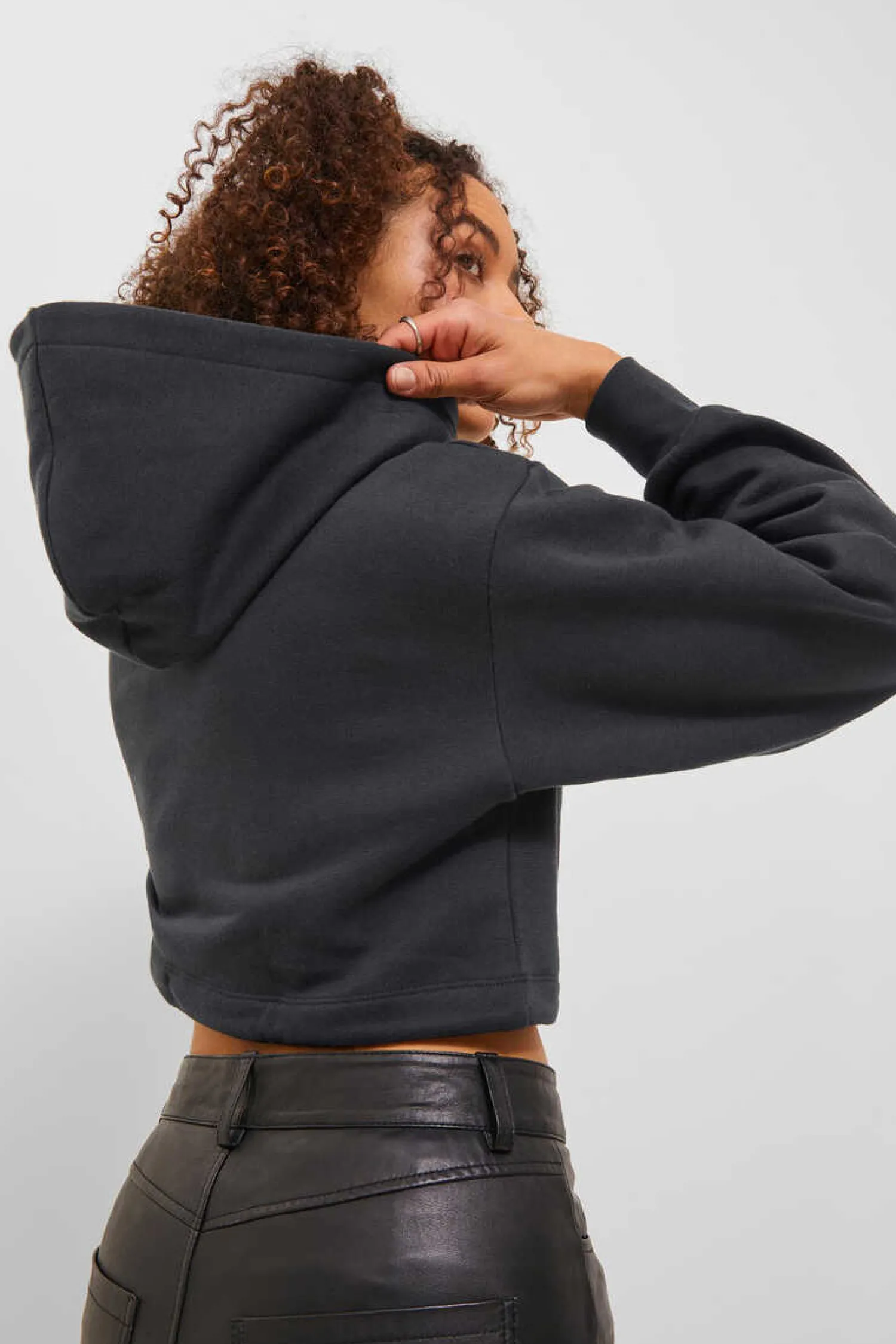 Jack & Jones Sweatshirts-Sweatshirt De Mulher Cropped Com Capuz