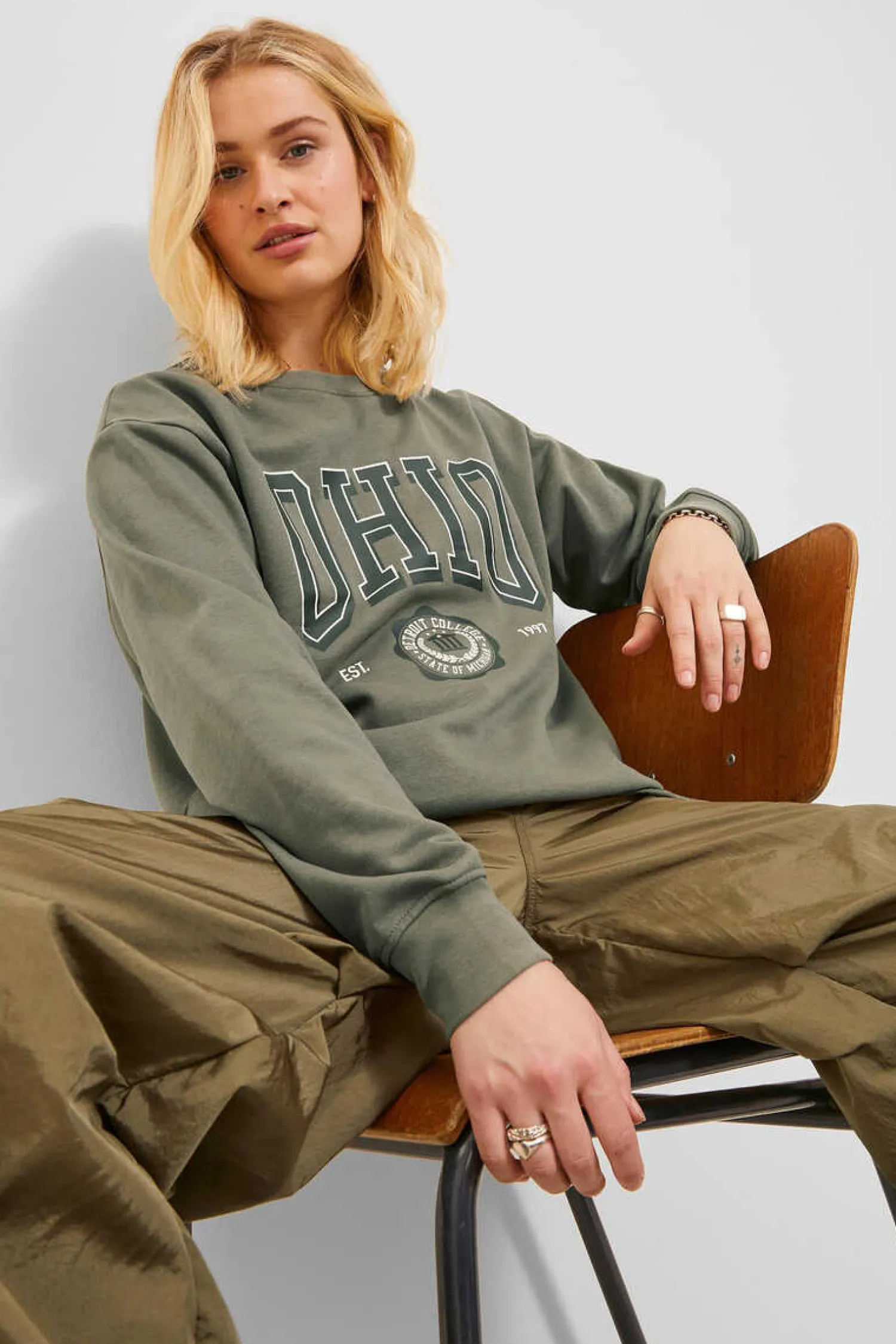 Jack & Jones Sweatshirts-Sweatshirt De Mulher Estampado College