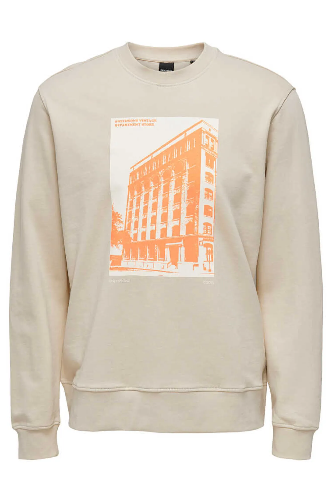Only & Sons Sweatshirt Estampada Cinza Discount