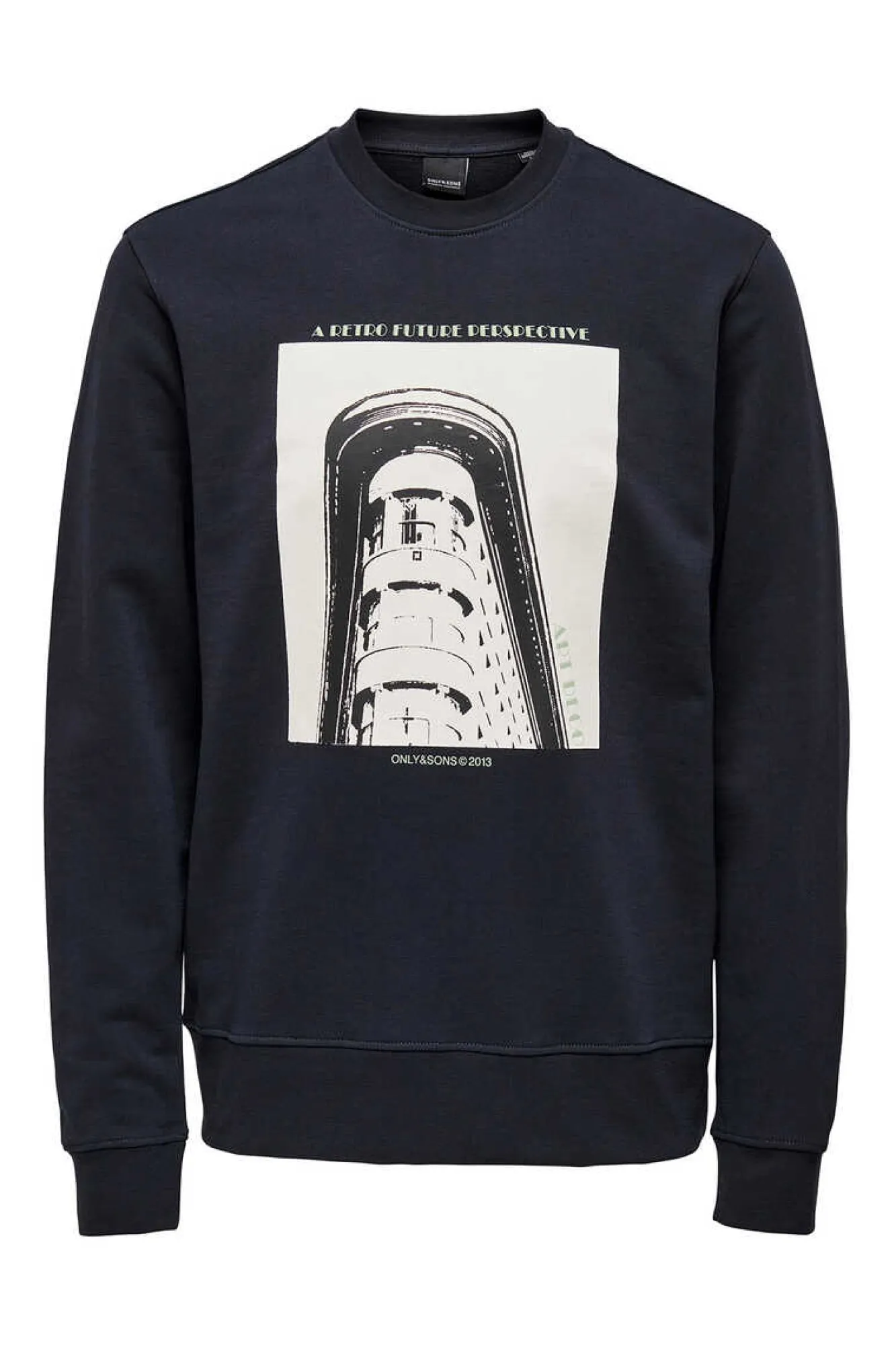 Only & Sons Sweatshirt Estampada Marinho Discount