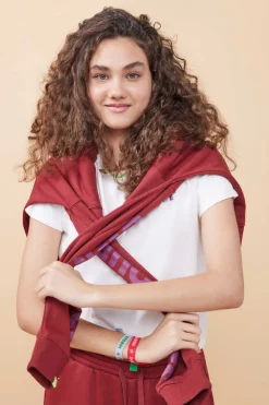 HI&BYE Sweatshirts-Sweatshirt Felpa Vermelha Logo Manga