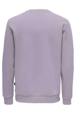 Only & Sons Sweatshirt Gola Redonda Roxo Hot