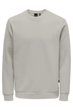 Only & Sons Sweatshirt Gola Redonda Cinza Discount