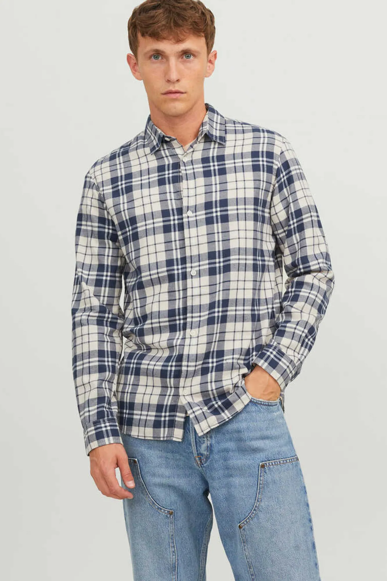 Jack & Jones Sweatshirt Gola Redonda Basica Plus Blue