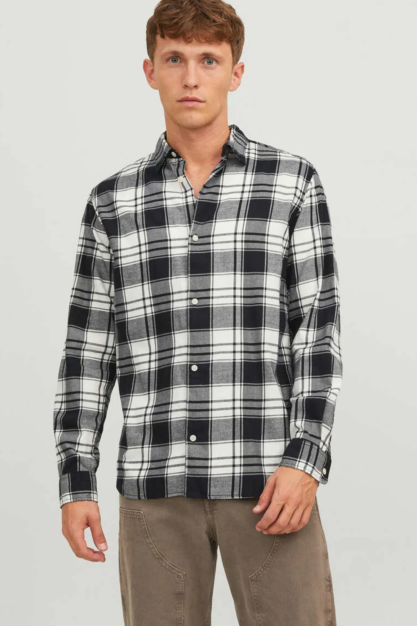 Jack & Jones Sweatshirt Gola Redonda Basica Plus Branco Outlet