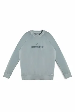 Ooto Sweatshirt Gola Redonda Com Logo Frontal Cinzento Hot