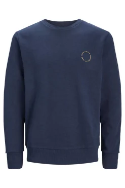 Jack & Jones Sweatshirt Gola Redonda Estampado Traseiro Azul Best