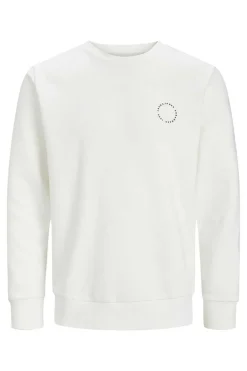 Jack & Jones Sweatshirt Gola Redonda Estampado Traseiro Branco New