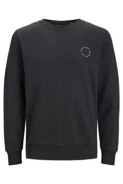 Jack & Jones Sweatshirt Gola Redonda Estampado Traseiro Preto Outlet