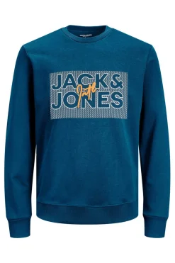 Jack & Jones Sweatshirt Gola Redonda Logo Azulado