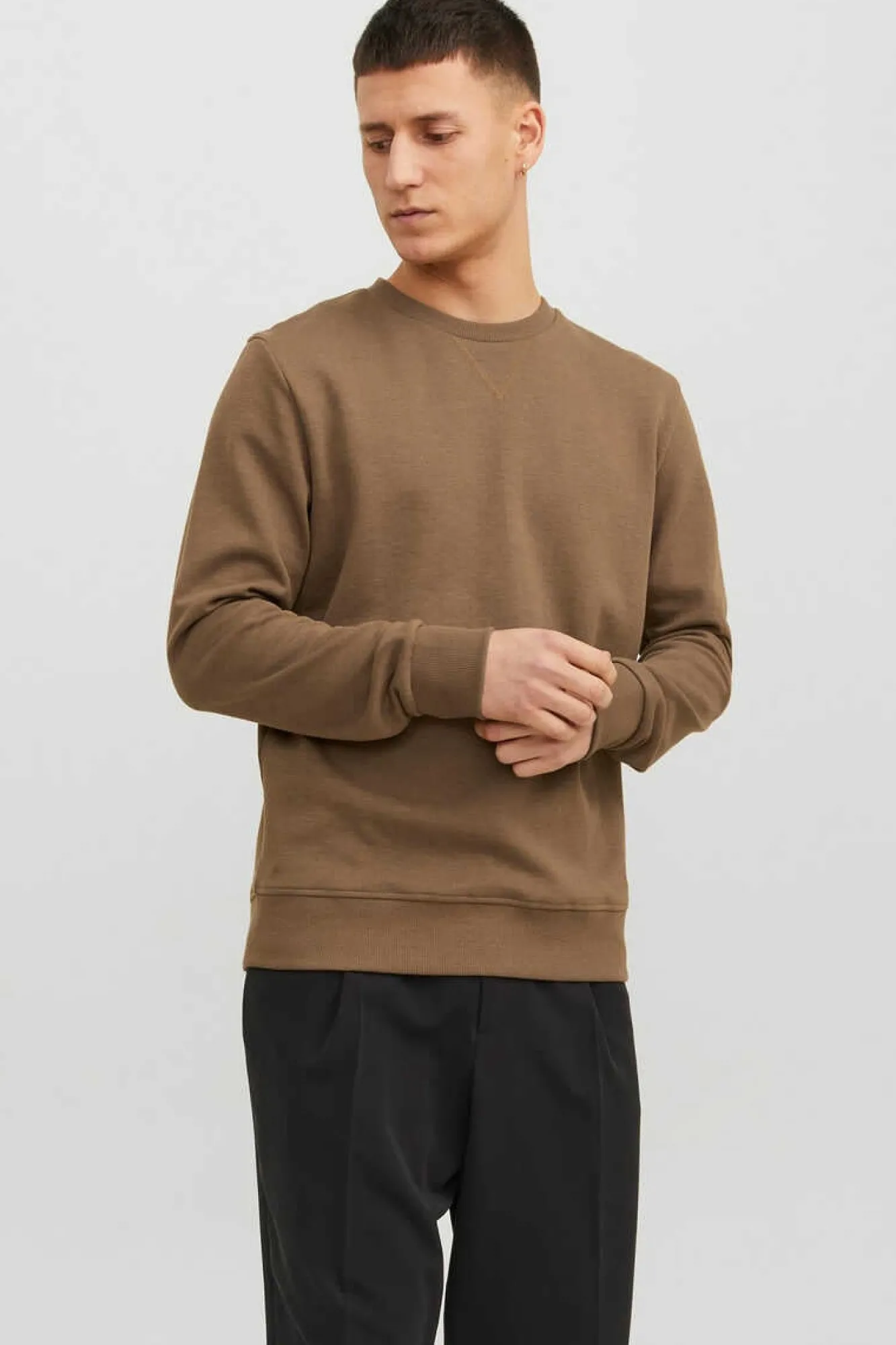 Jack & Jones Sweatshirt Gola Redonda Lisa Cru Discount